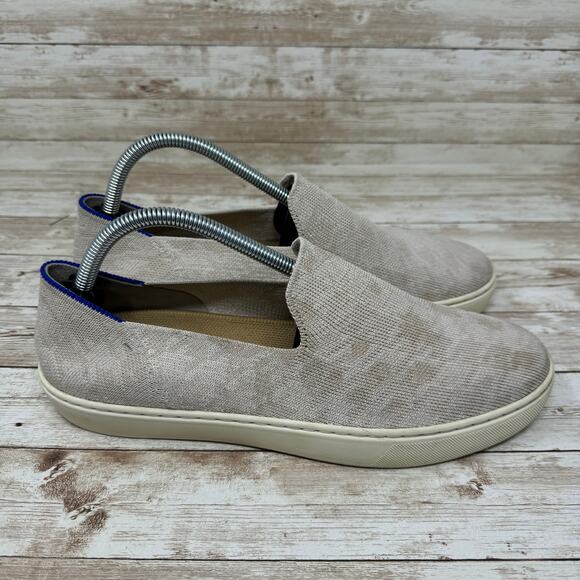 Rothy's The Original Ivory Houndstooth Gray Loafer Slip On Shoes Women's Size 10 - Picture 1 of 7